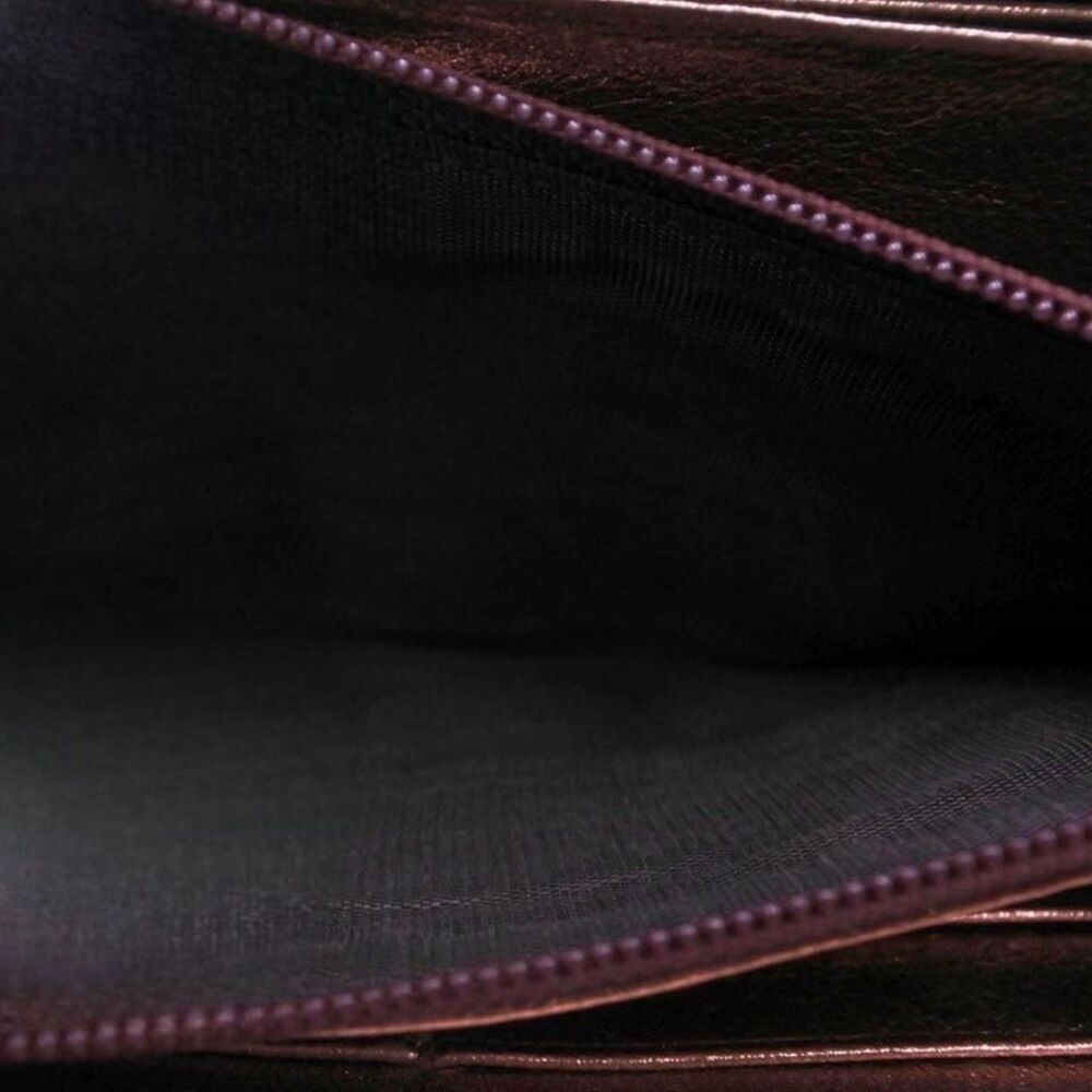 Dolce & Gabbana (Exclusive) Rose Gold Metallic Leather Ruffle Long Wallet, Y2K - Picture 12 of 13